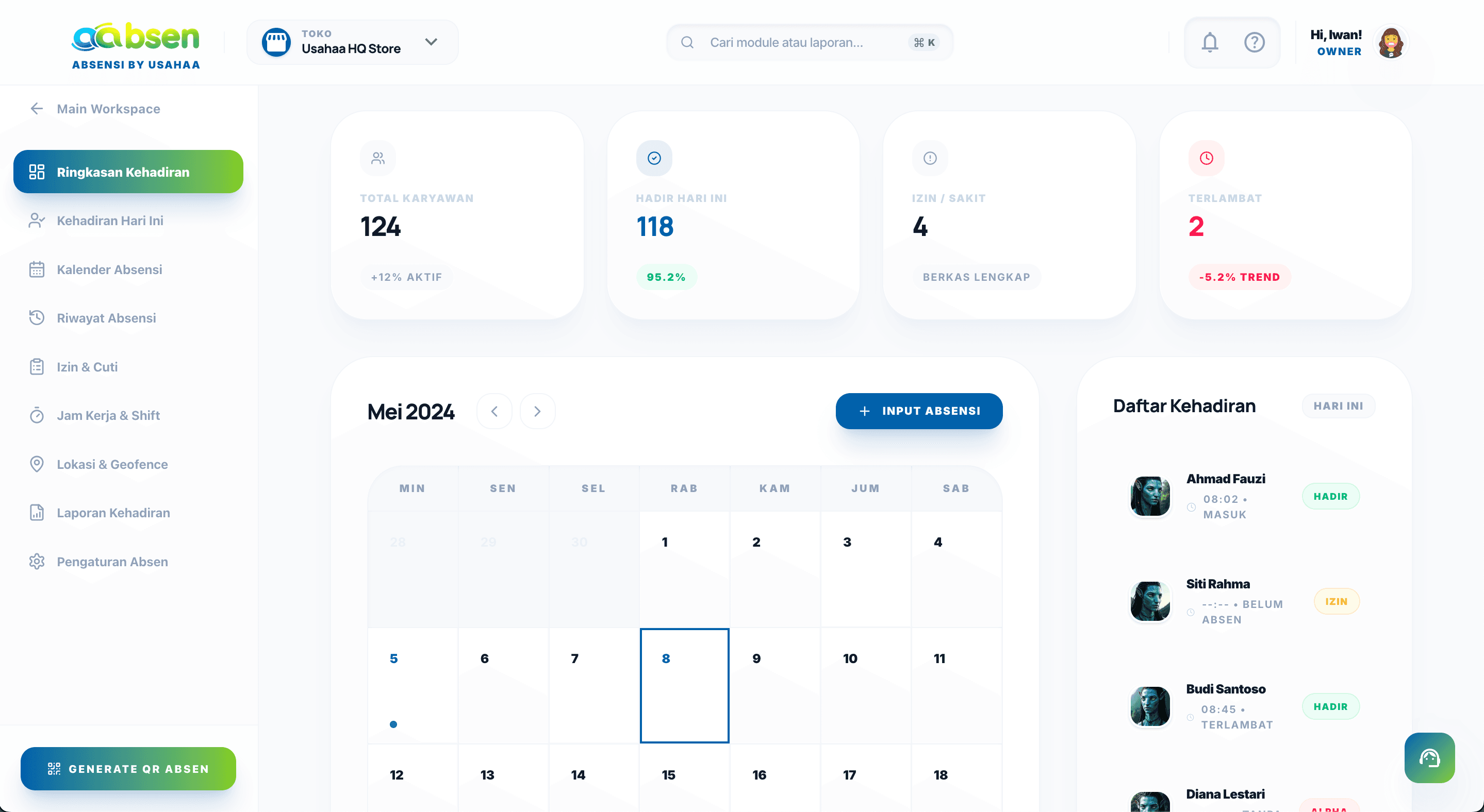 Aabsen Interface Preview