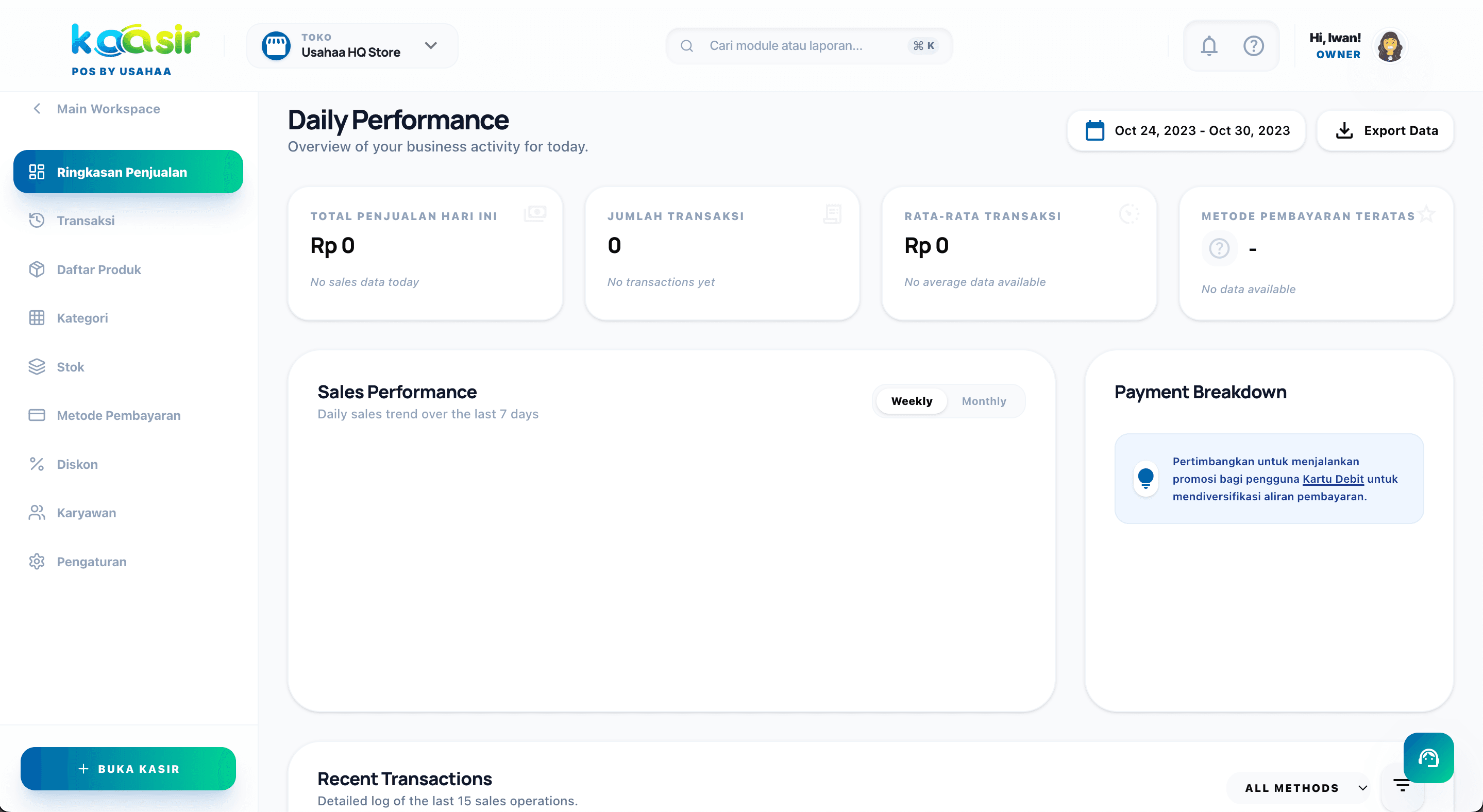 Kaasir Interface Preview