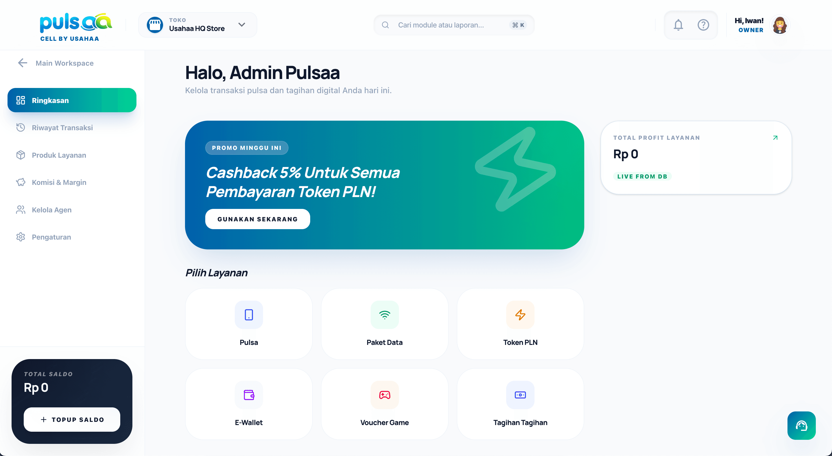Pulsaa Interface Preview